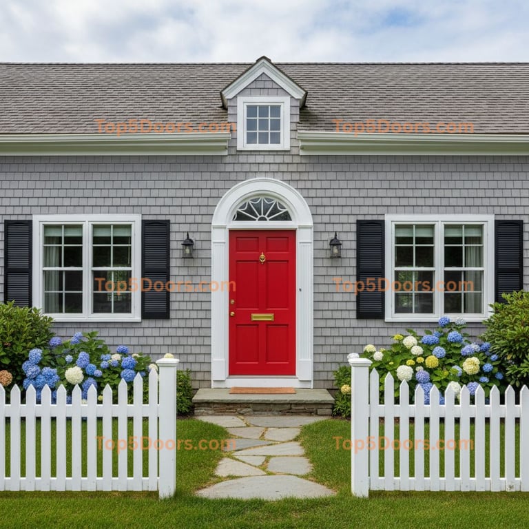 red front door cape cod Door