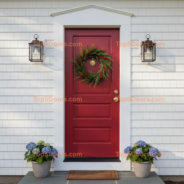 red front door cape cod Door