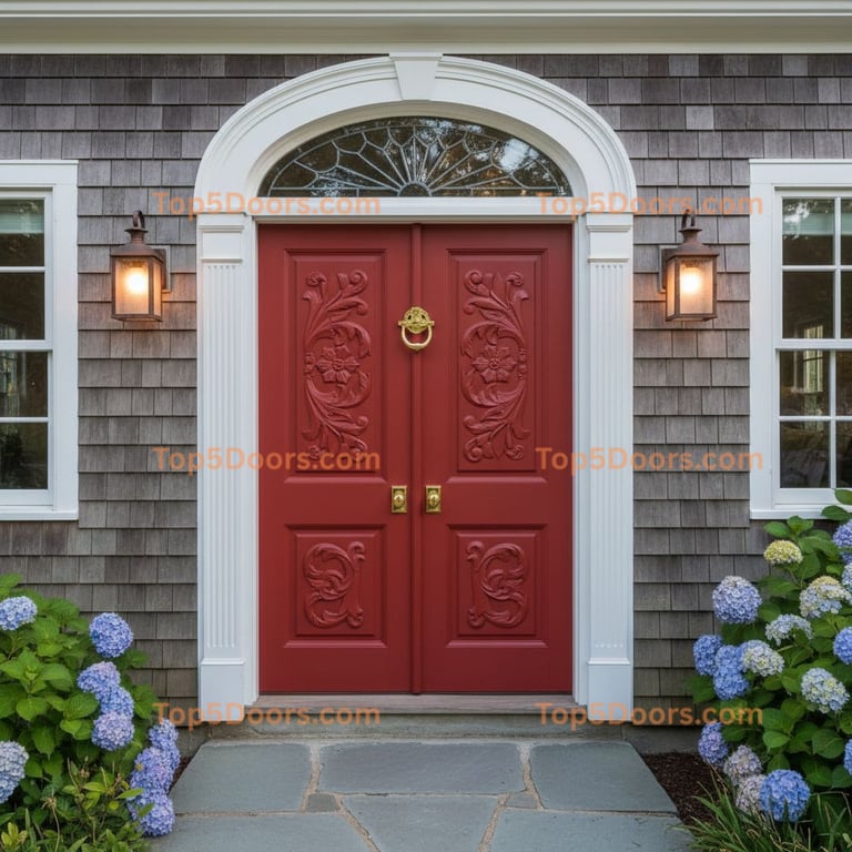red front door cape cod Door