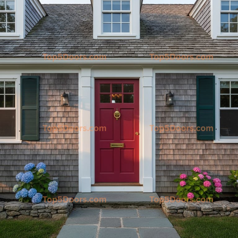 red front door cape cod Door