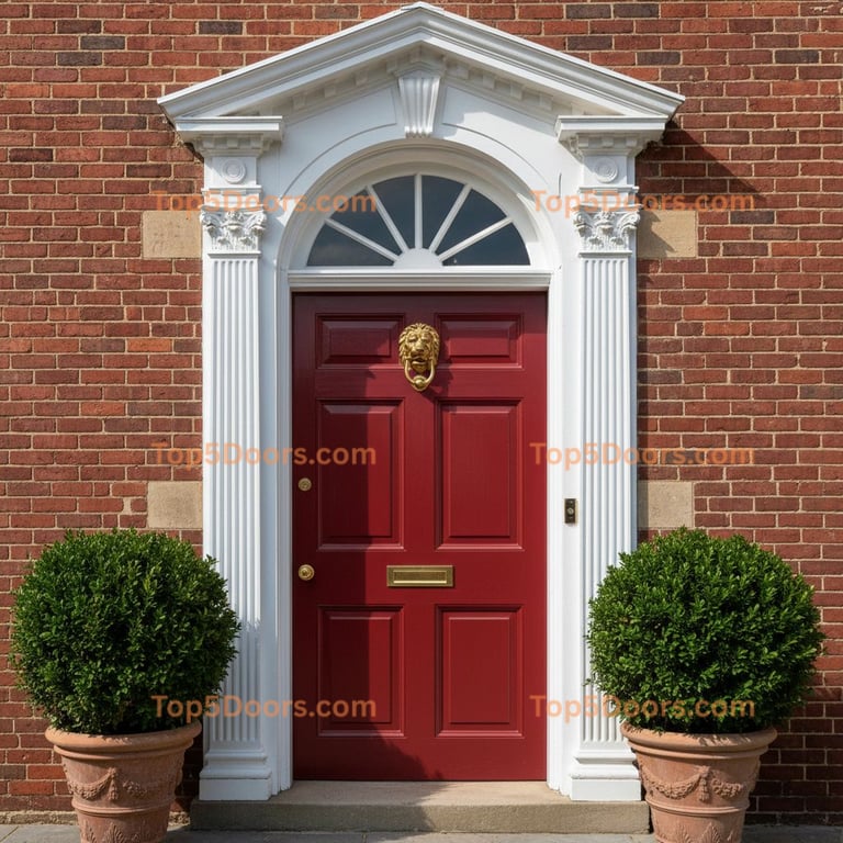 red front door georgian Door