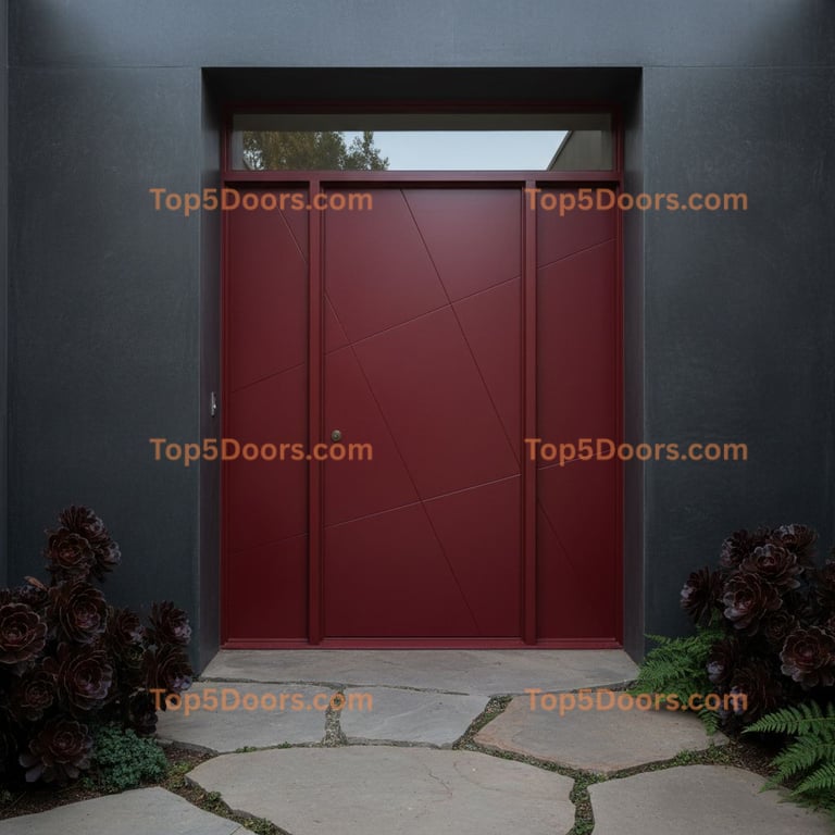 red front door modern Door