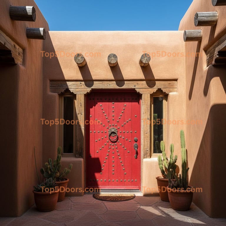 red front door southwestern Door