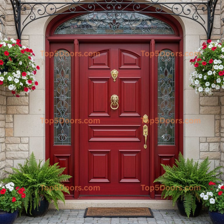 red front door victorian Door