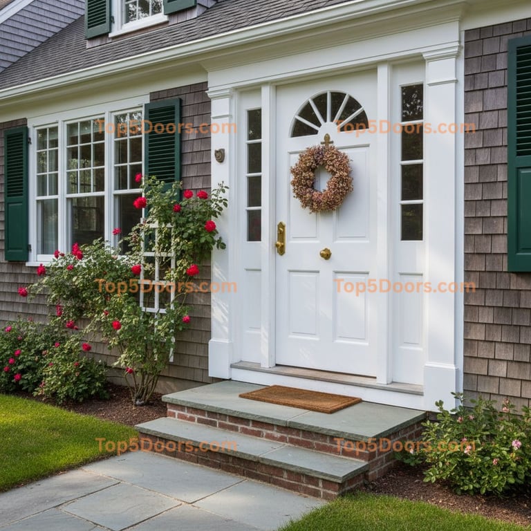 white front door cape cod Door