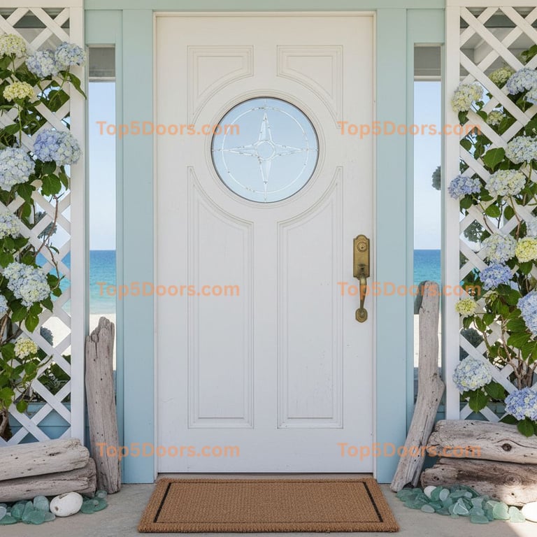 white front door coastal Door