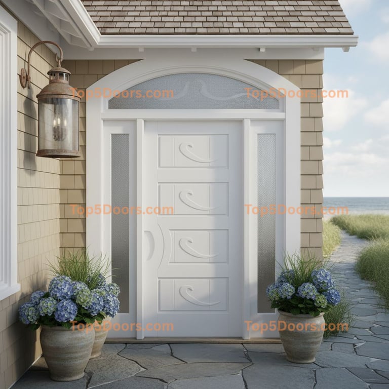 white front door coastal Door