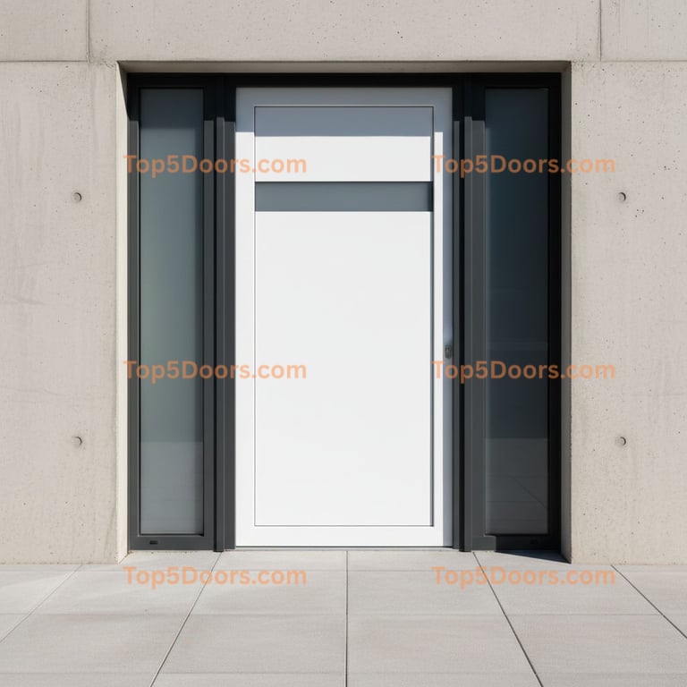 white front door contemporary Door