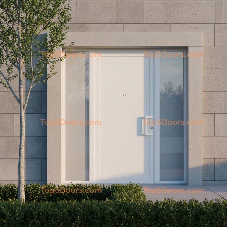 white front door contemporary Door