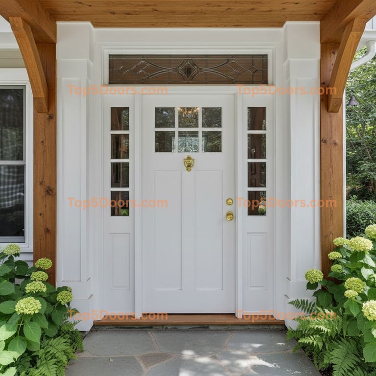 white front door craftsman Door