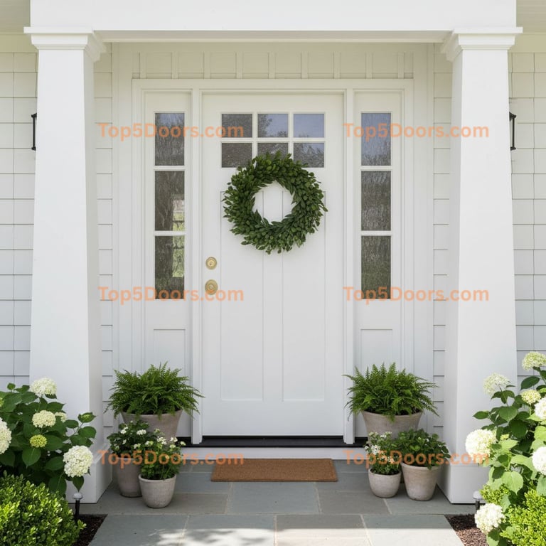 white front door craftsman Door
