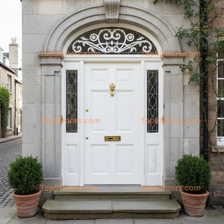 white front door european classic Door