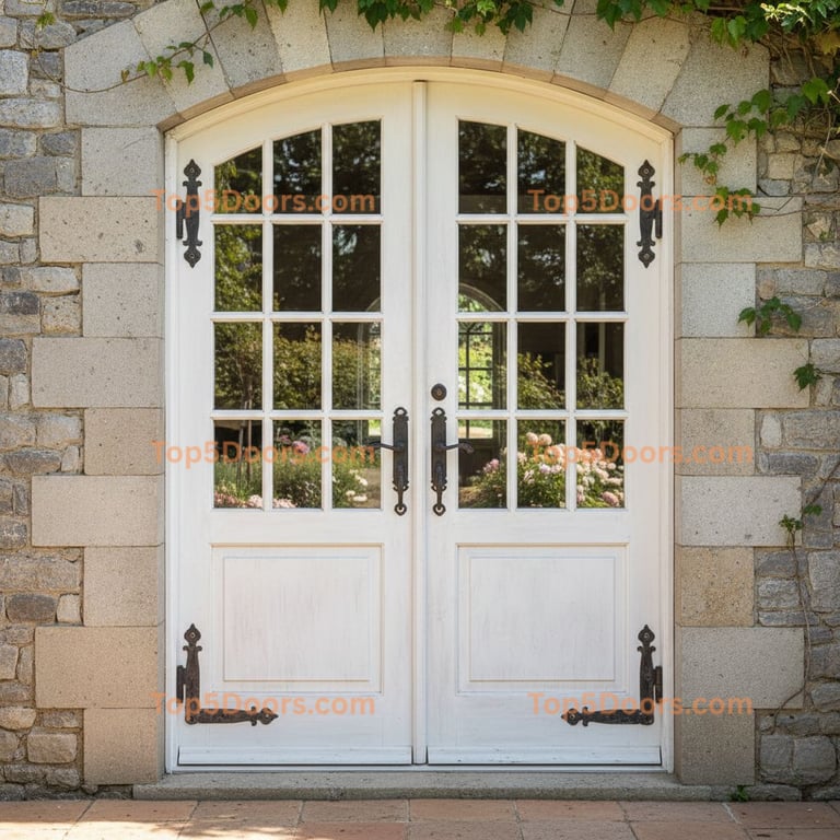white front door french country Door