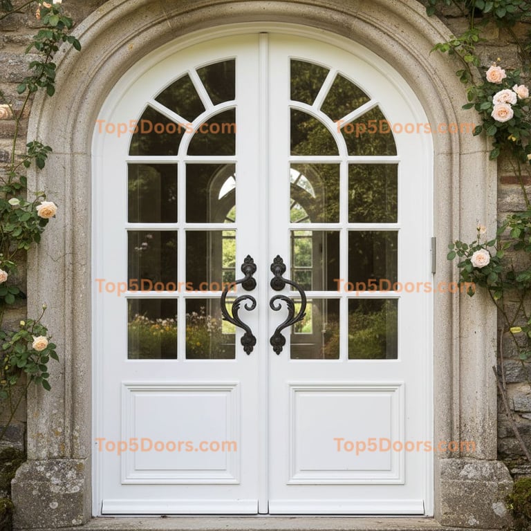 white front door french country Door