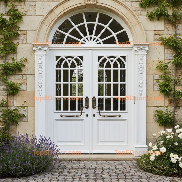 white front door french country Door