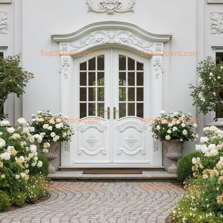 white front door french provincial Door