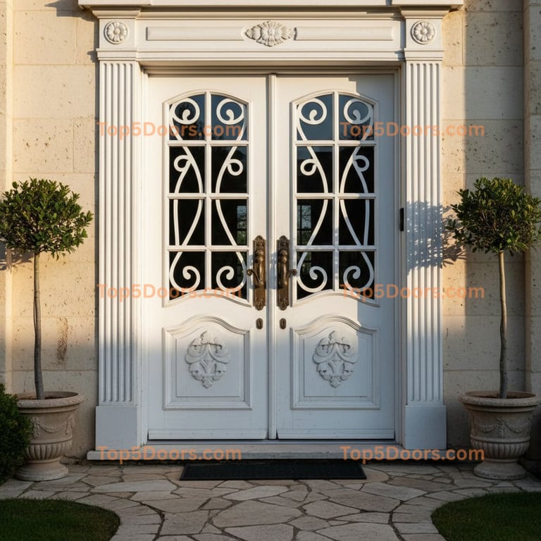 white front door french provincial Door