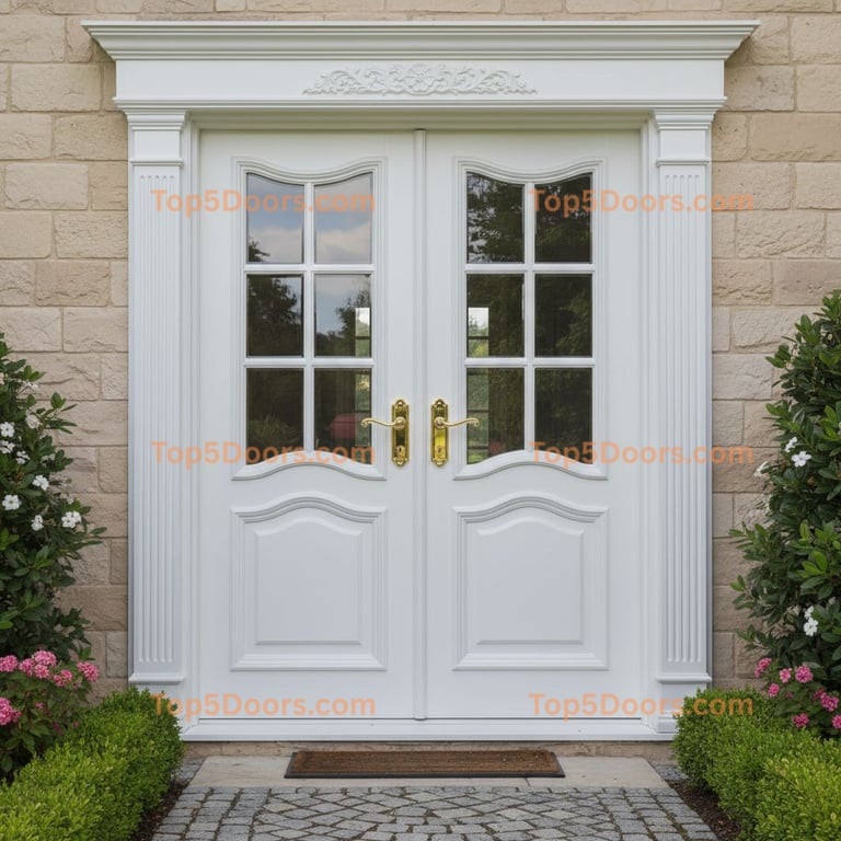 white front door french provincial Door