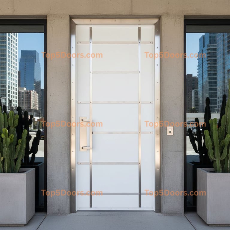 white front door industrial Door