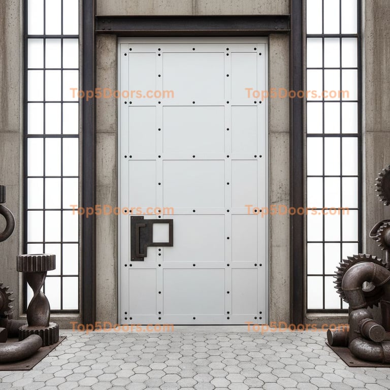 white front door industrial Door