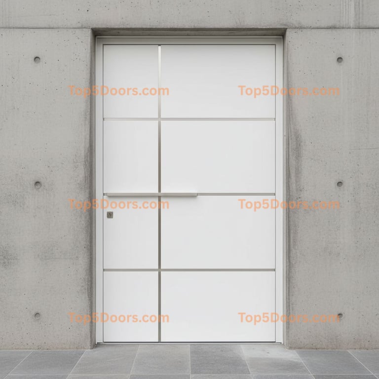 white front door industrial Door