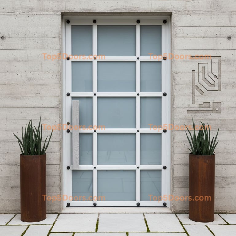 white front door industrial Door