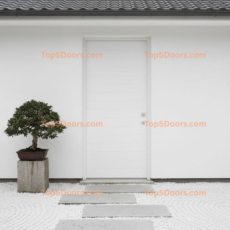 white front door japanese zen Door