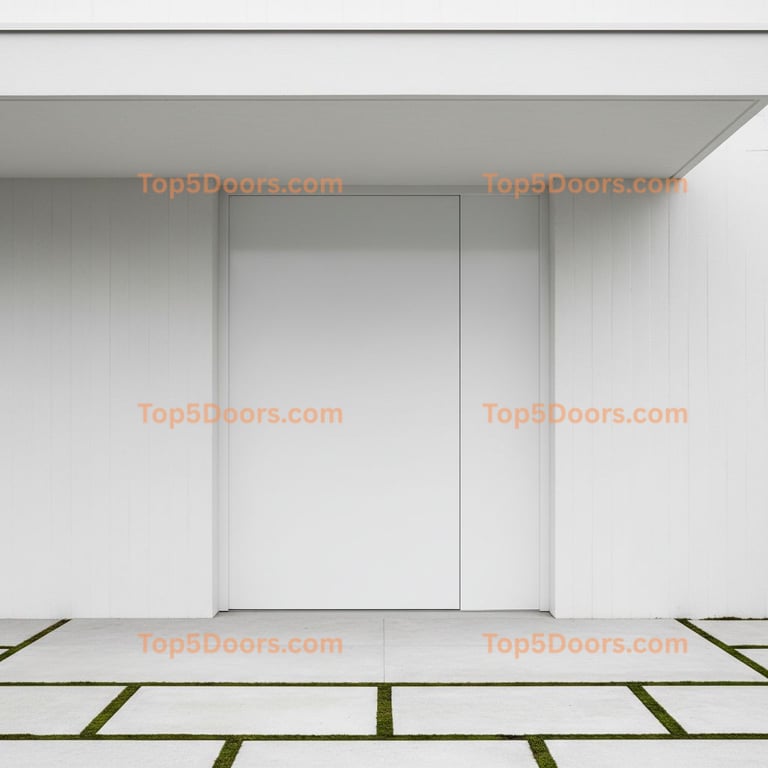 white front door minimalist Door