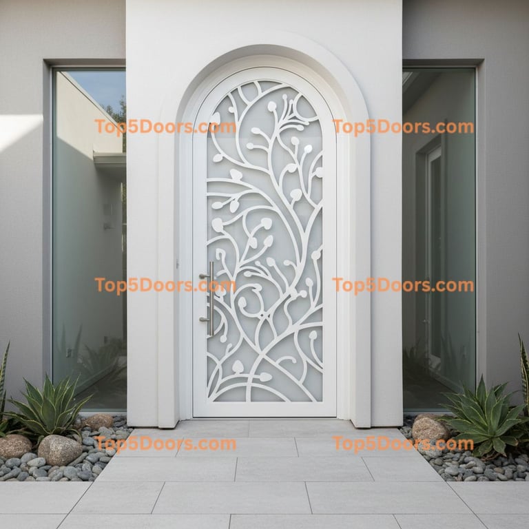 white front door minimalist Door