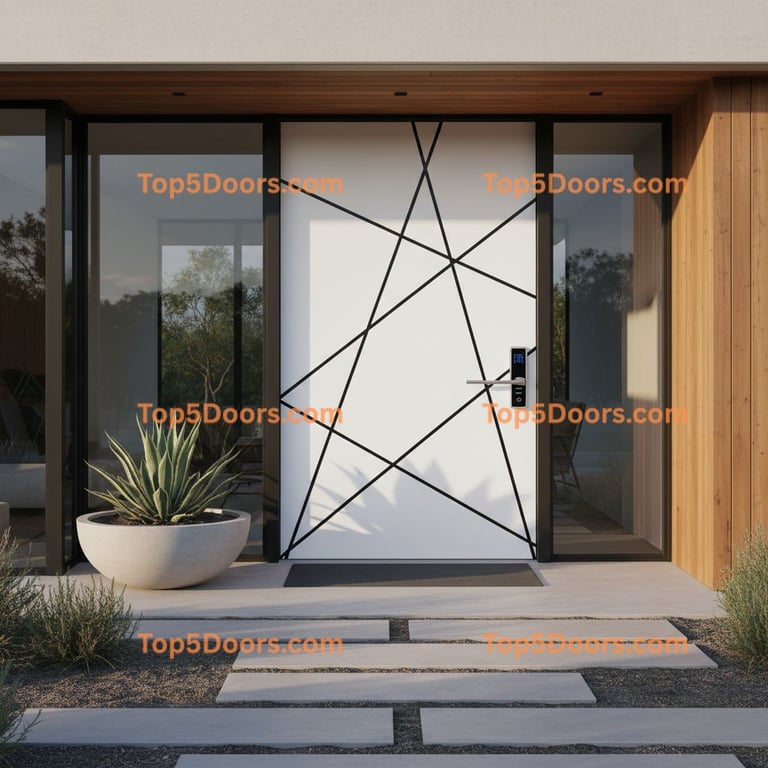 white front door minimalist Door