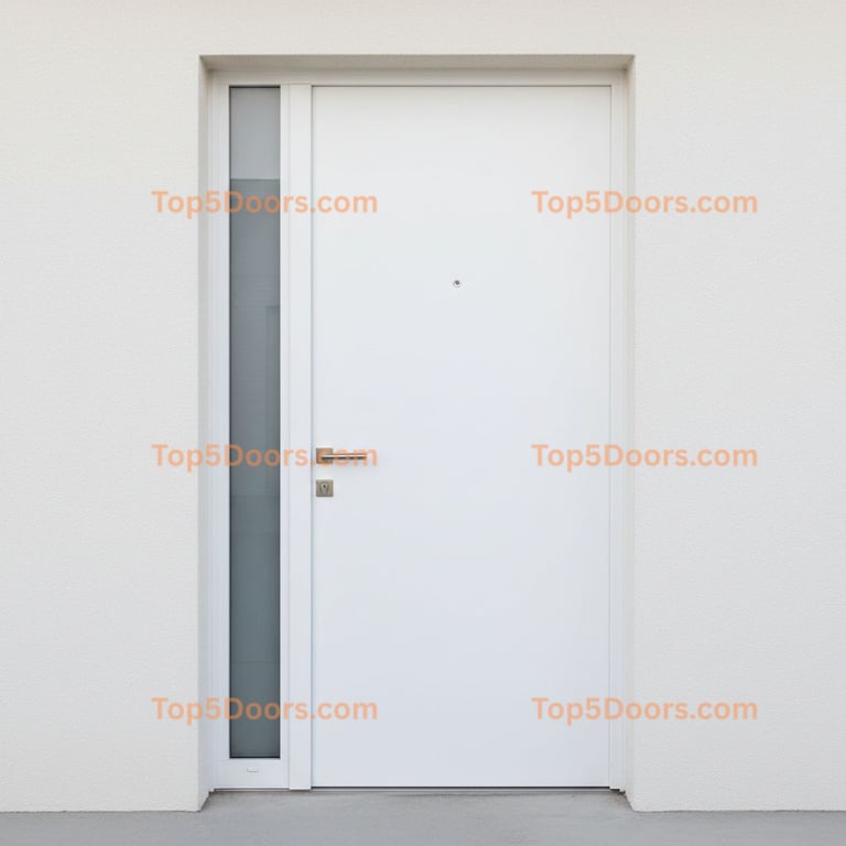 white front door minimalist Door