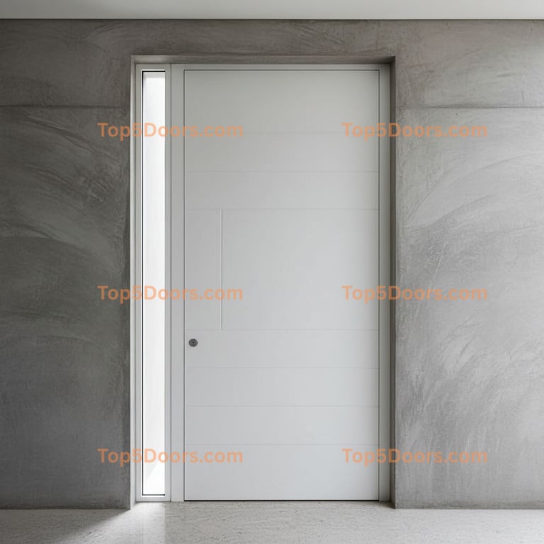 white front door minimalist Door