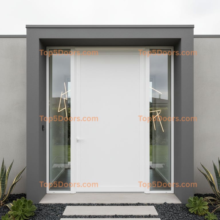 white front door modern Door
