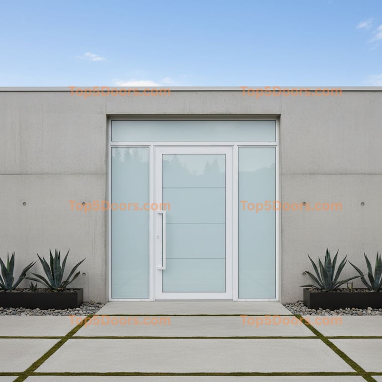 white front door modern Door