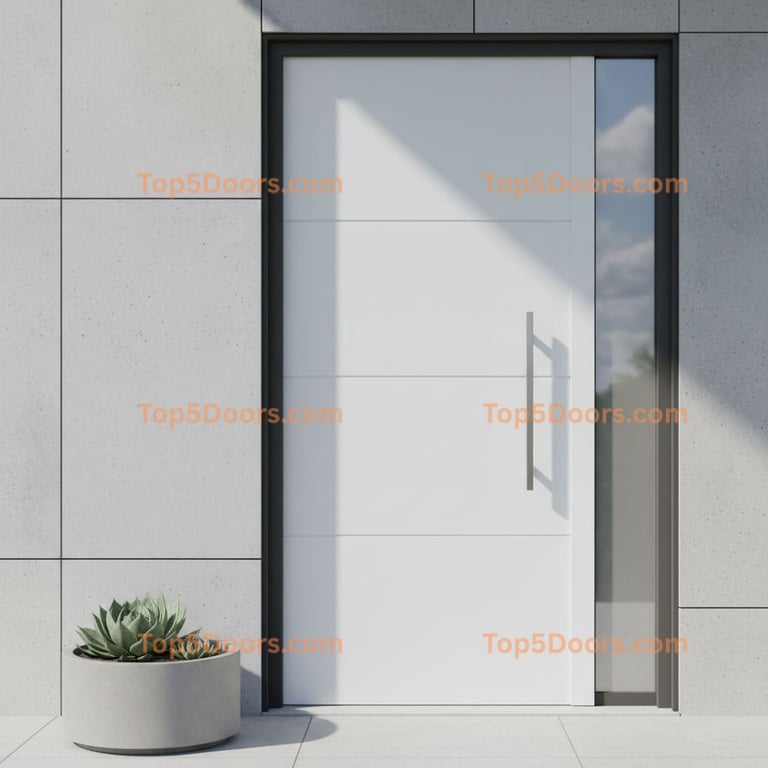 white front door modern Door