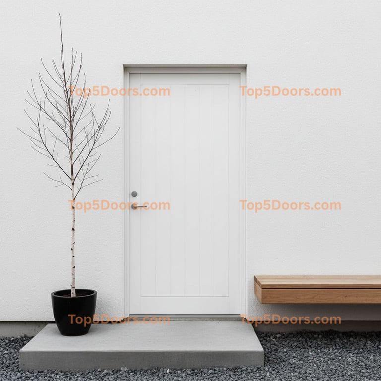 white front door scandinavian Door