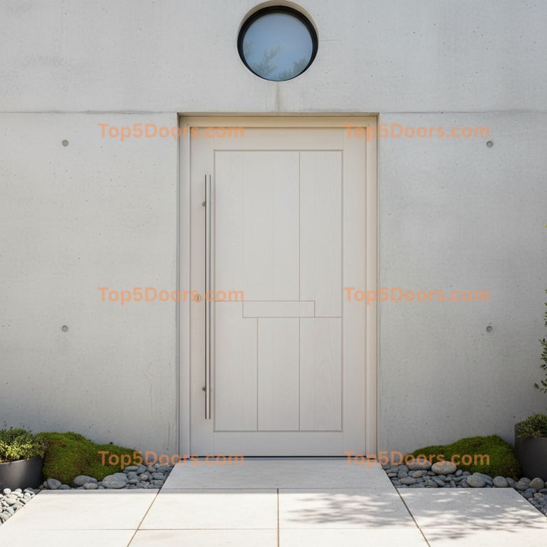 white front door scandinavian Door