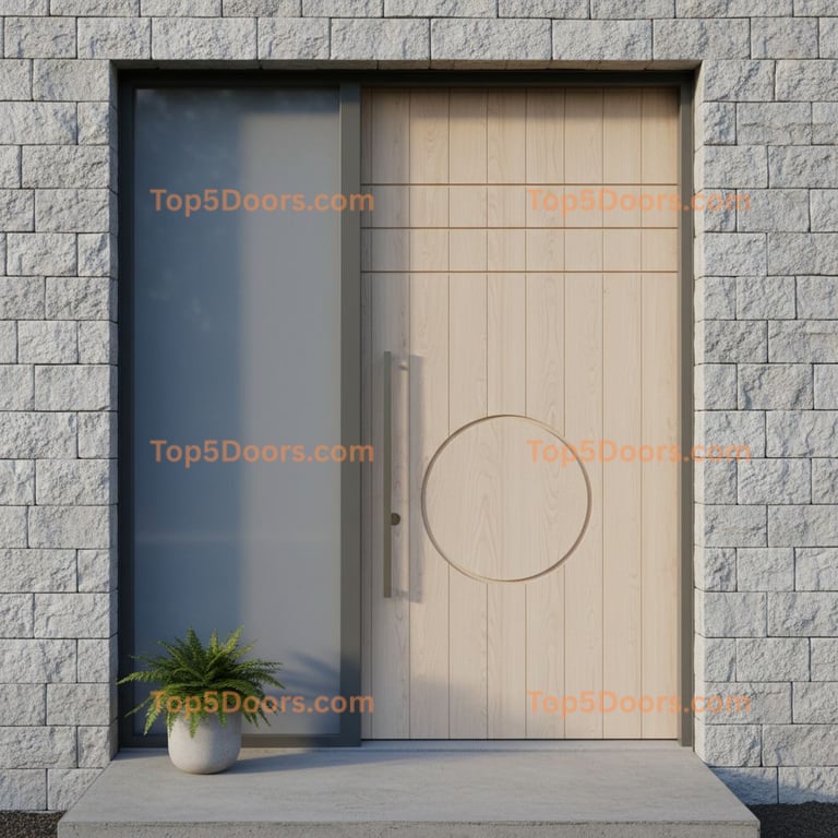 white front door scandinavian Door