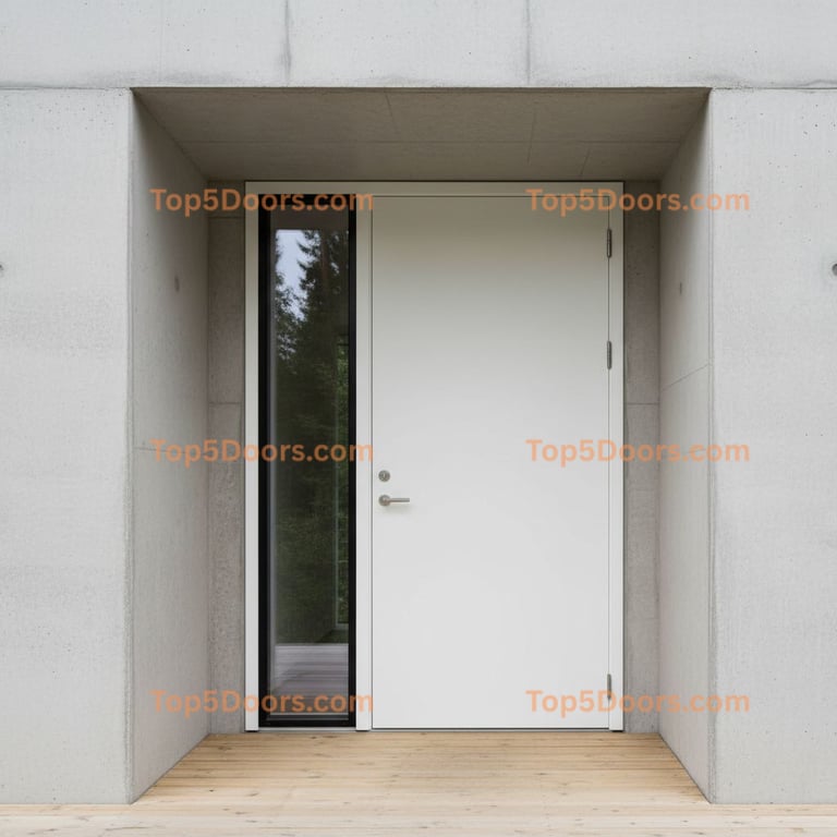 white front door scandinavian Door