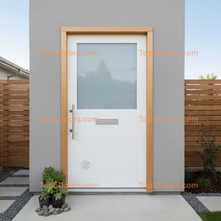 white front door scandinavian Door