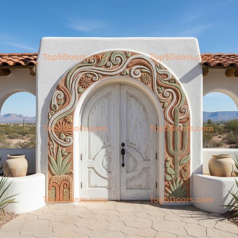white front door southwestern Door