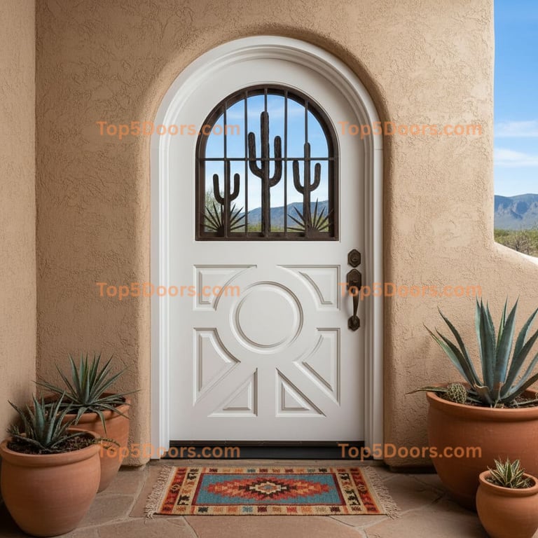 white front door southwestern Door