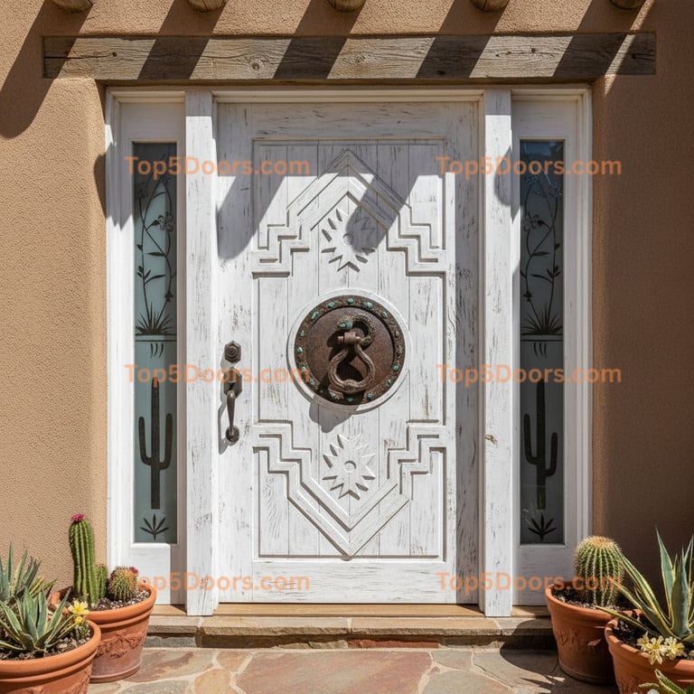white front door southwestern Door