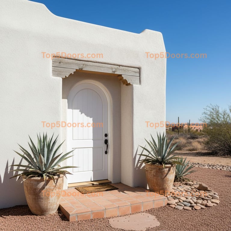 white front door southwestern Door