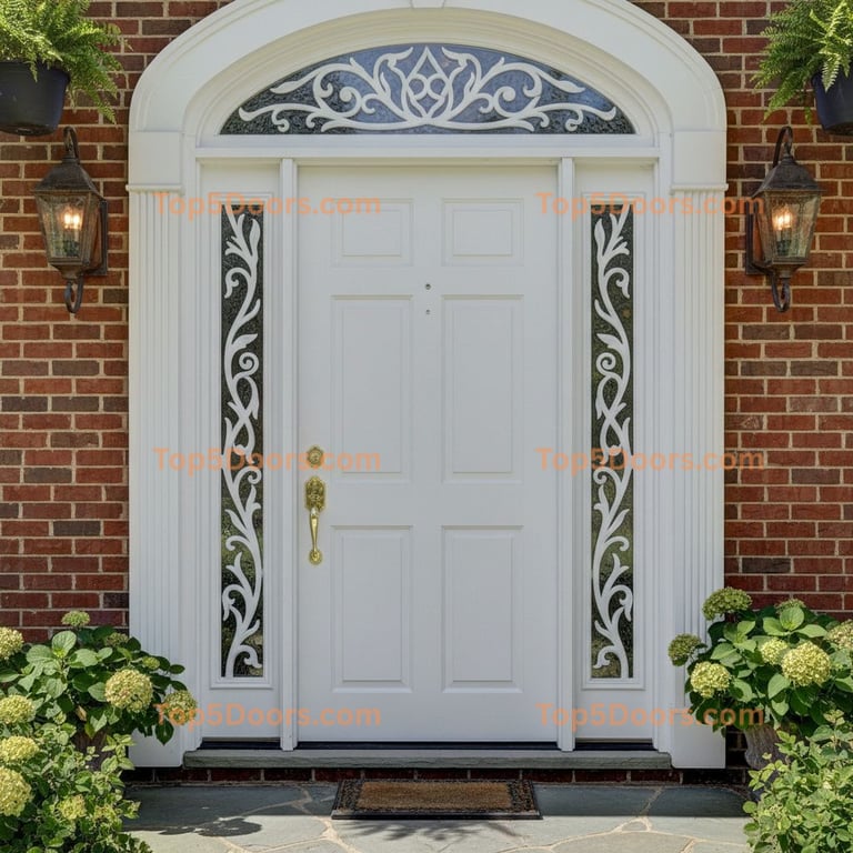 white front door traditional american Door