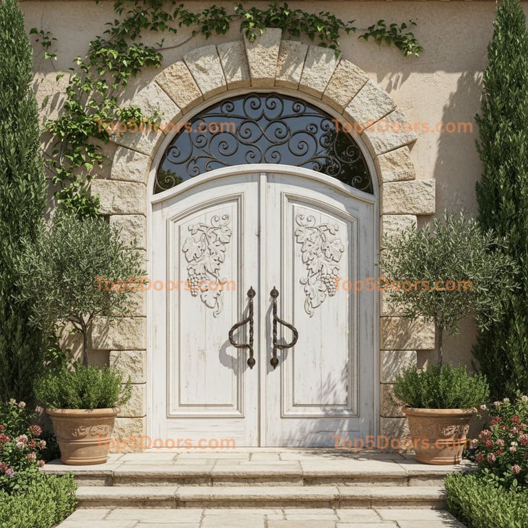 white front door tuscan Door