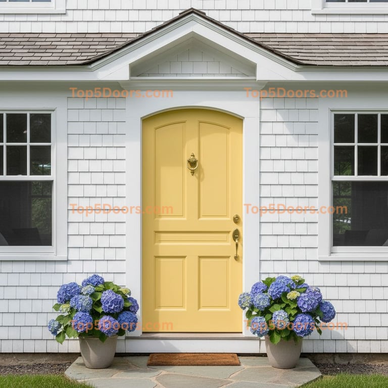 yellow front door cape cod Door