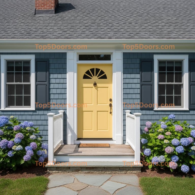 yellow front door cape cod Door