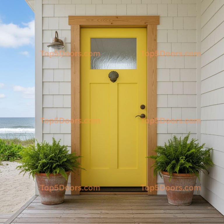 yellow front door coastal Door