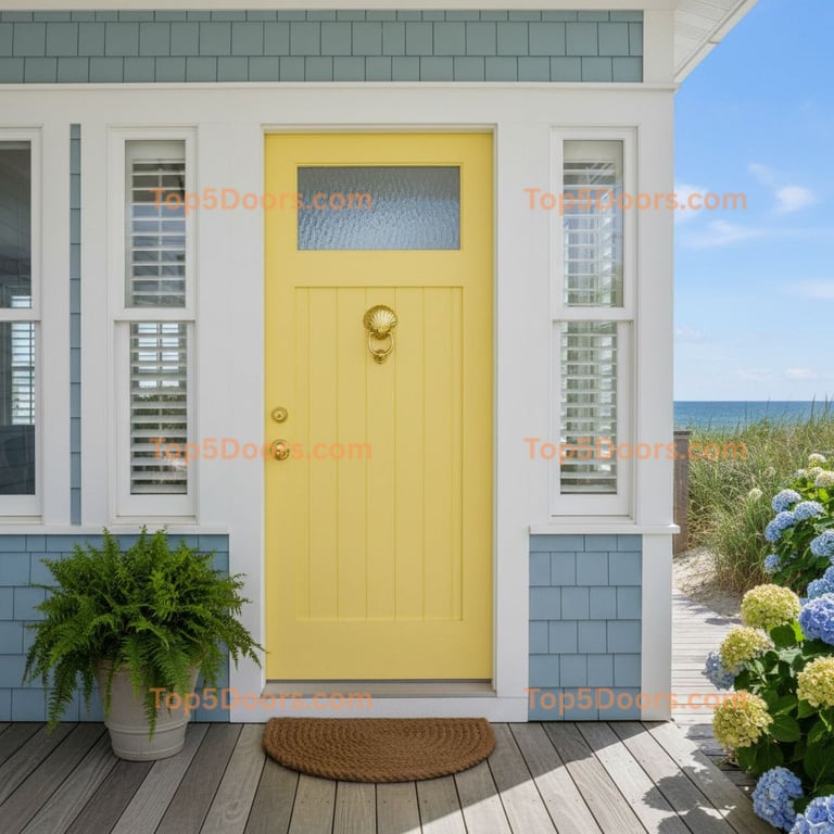 yellow front door coastal Door